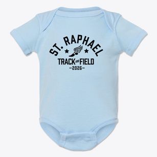 St Raphael School Track and Field Baby Onesie