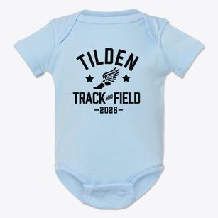 Tilden School Track and Field Baby Onesie