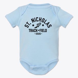 St. Nicholas Catholic School Track and Field Baby Onesie