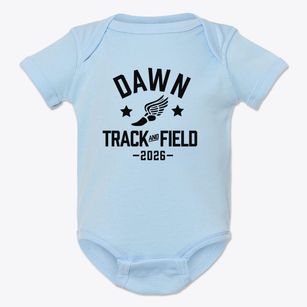 Dawn Christian Academy Track and Field Baby Onesie