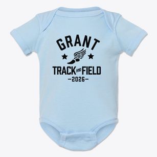 Grant Elementary School Track and Field Baby Onesie