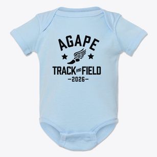 Agape Christian School Track and Field Baby Onesie