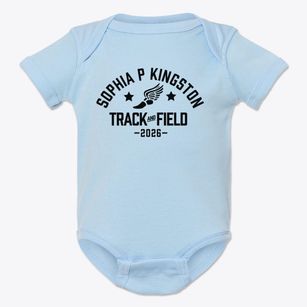 Sophia P Kingston Elementary School Track and Field Baby Onesie