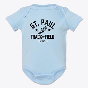 St. Paul Catholic School Track and Field Baby Onesie