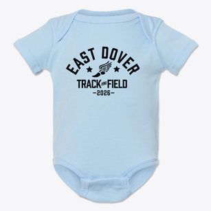 East Dover Elementary School Track and Field Baby Onesie