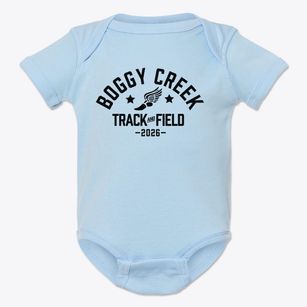 Boggy Creek Elementary School Track and Field Baby Onesie