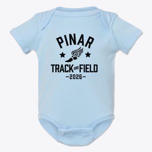 Pinar Elementary School Track and Field Baby Onesie