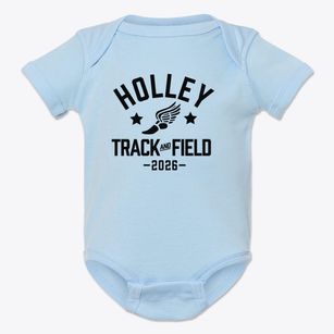 Holley Elementary School Track and Field Baby Onesie
