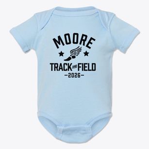 Moore Elementary School Track and Field Baby Onesie
