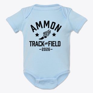 Ammon Elementary School Track and Field Baby Onesie