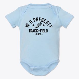 W H Prescott Elementary School Track and Field Baby Onesie