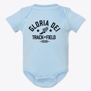 Gloria Dei Lutheran School Track and Field Baby Onesie