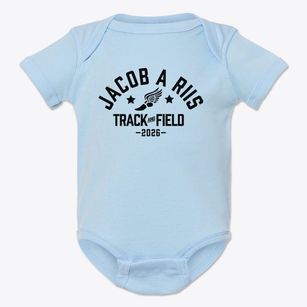 Jacob A Riis School Track and Field Baby Onesie