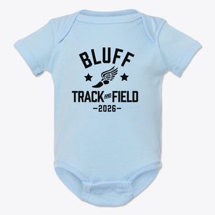 Bluff Elementary School Track and Field Baby Onesie