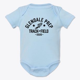 Glendale Prep Academy Track and Field Baby Onesie