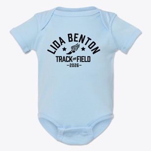 Lida Benton Elementary School Track and Field Baby Onesie