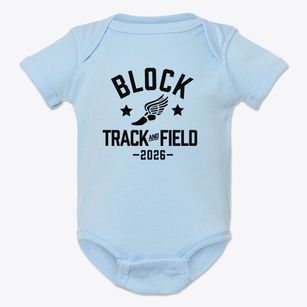 Block High School Track and Field Baby Onesie