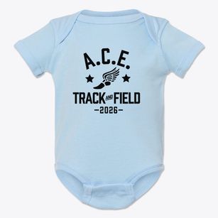 A.c.e. High School Track and Field Baby Onesie