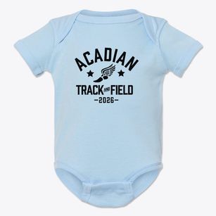 Acadian 6th Grade Center Track and Field Baby Onesie