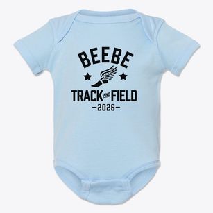 Beebe School Track and Field Baby Onesie
