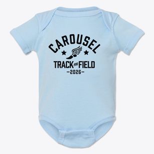 Carousel School Track and Field Baby Onesie