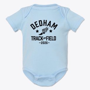 Dedham Middle School Track and Field Baby Onesie