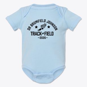 Dr Brumfield Johnson Christian Academy Track and Field Baby Onesie