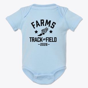 Farms Middle School Track and Field Baby Onesie
