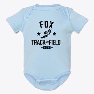 Fox Elementary School Track and Field Baby Onesie
