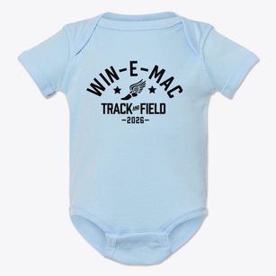 Win-e-mac School Track and Field Baby Onesie