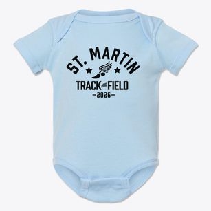 Saint Martin Elementary School Track and Field Baby Onesie