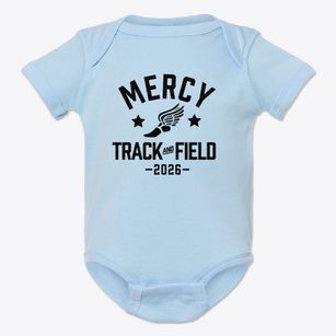 Mercy High School Track and Field Baby Onesie