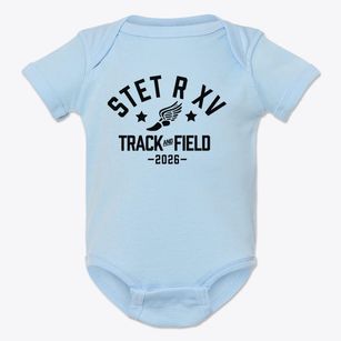 Stet R Xv School Track and Field Baby Onesie