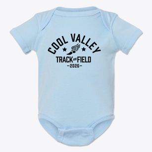 Cool Valley Elementary School Track and Field Baby Onesie