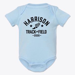 Harrison Elementary School Track and Field Baby Onesie