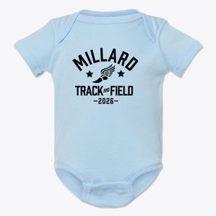 Millard Learning Center Track and Field Baby Onesie
