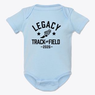 Legacy Christian School Track and Field Baby Onesie
