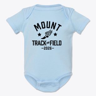 Mount Saint Mary Academy Track and Field Baby Onesie