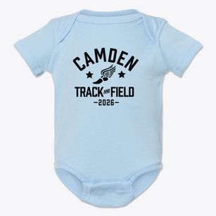 Camden Academy Charter High School Track and Field Baby Onesie