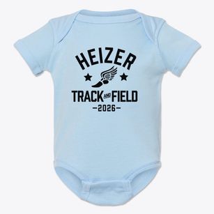 Heizer Junior High School Track and Field Baby Onesie