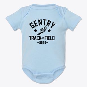 Gentry Primary School Track and Field Baby Onesie