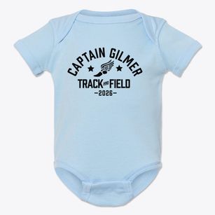 Captain Gilmer School Track and Field Baby Onesie