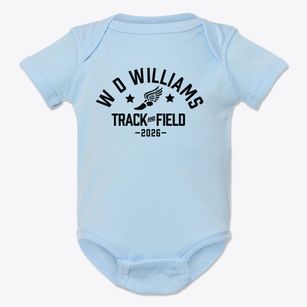 W D Williams Elementary School Track and Field Baby Onesie