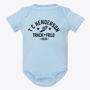 T C Henderson Elementary School Track and Field Baby Onesie