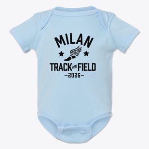 Milan Elementary School Track and Field Baby Onesie