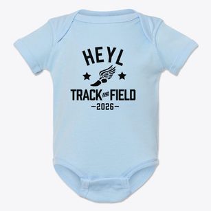 Heyl Elementary School Track and Field Baby Onesie