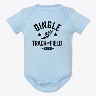 Dingle Elementary School Track and Field Baby Onesie