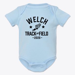 Welch Elementary School Track and Field Baby Onesie