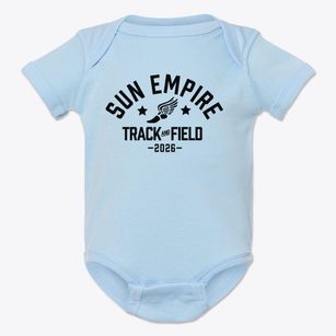 Sun Empire School Track and Field Baby Onesie