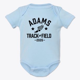 Adams Elementary School Track and Field Baby Onesie